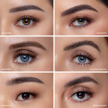 Latte false eyelashes on a almond eye shape, hooded eye shape, deepset eye shape, downturned eye shape, monolid eye shape, and prominent eye shape