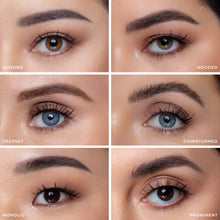 Mika false eyelashes on a almond eye shape, hooded eye shape, deepset eye shape, downturned eye shape, monolid eye shape, and prominent eye shape