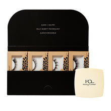 Front view of the Feline Collection Set and compact mirror.