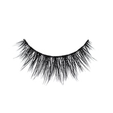 Hazel Mini round false lash with medium volume, short length, and feathery fibers for a “your lashes but better" effect. 