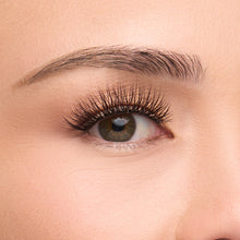 Pixie Lite a long round lash with a dimensional base that creates full volume, featuring delicate, longer strands for a soft, feathery effect shown on an eye.