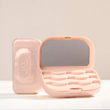 Blushing Pearl cases that are perfect for 3 pairs of lashes and a compartment for glues, tools, and any other accessories
