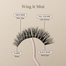 Wing It Mini mini flared lash with full volume and short length, featuring a dense base, tapered ends, and a subtle cat-eye flare. 