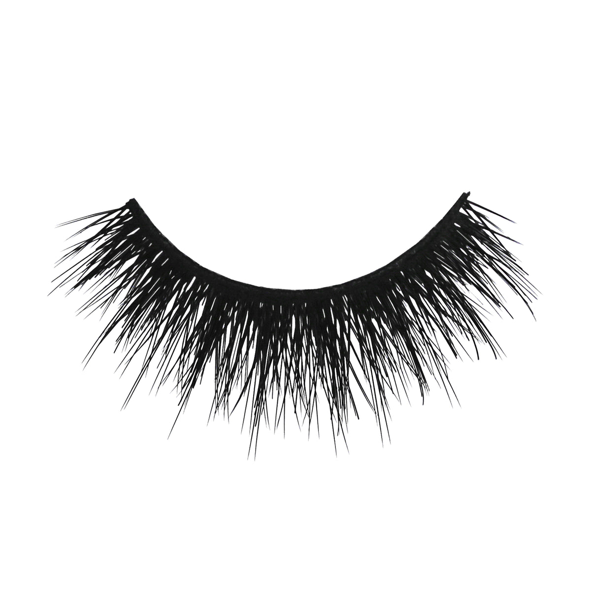 Luna Luxe a round false lash with bold volume concentrated at the base, transitioning to wispy tips.