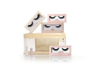 The Icon Set that includes Iconic lashes, HOL Exclusive Travel Bag, and HOL Clear Glue. 