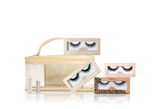 The most popular lashes with exclusive HOL Travel Bag and Clear Glue. 