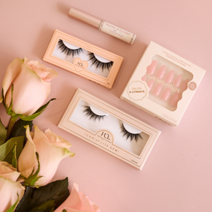 The Sweet Kit that includes Yumi lashes, Iconic Lite Demi, Clear Glue, and press-on nails. 