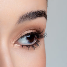 A side eye view of a woman's eye wearing Aiko lower lash 