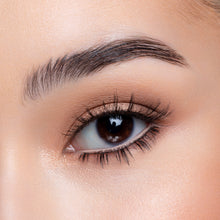 A front eye view of a woman's eye wearing Aiko lower lash.