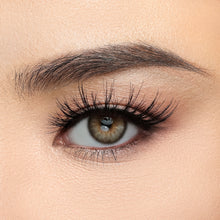 A front view of a woman's eye wearing Ethereal Lite.